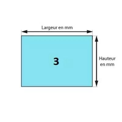 Vitre sur mesure vitroc�ramique �p. 3 mm