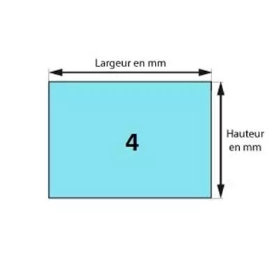 Vitre sur mesure vitroc�ramique �p. 4 mm