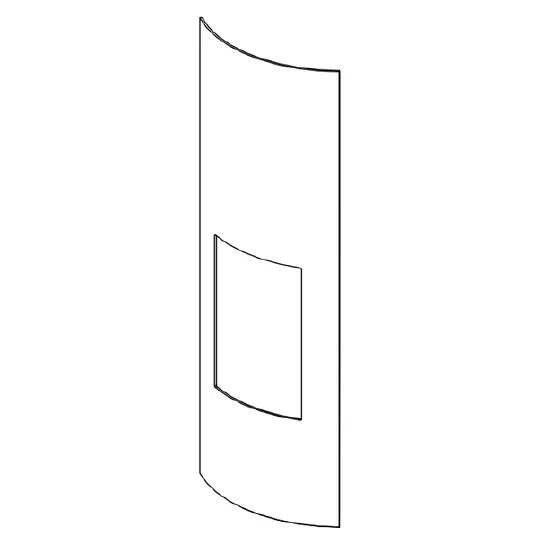 Vitre temper� ronde - MCZ (Cadel-FreePoint-Red) R�f.4D170197010