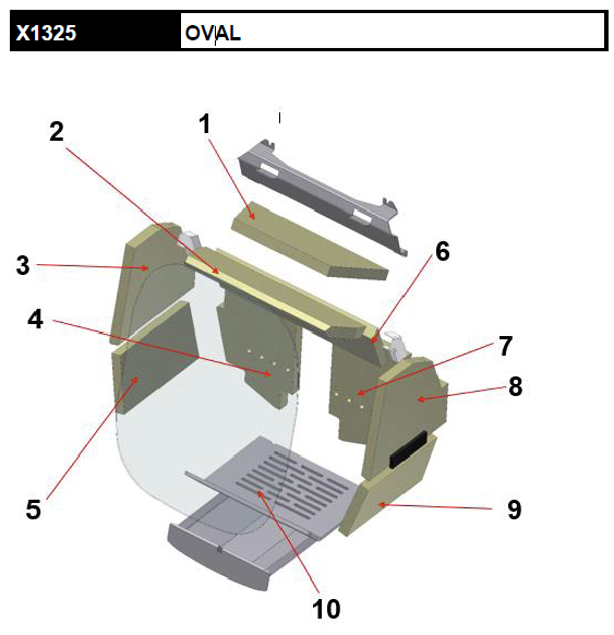 Vitre X1325 - ROCAL r�f. X1325-200