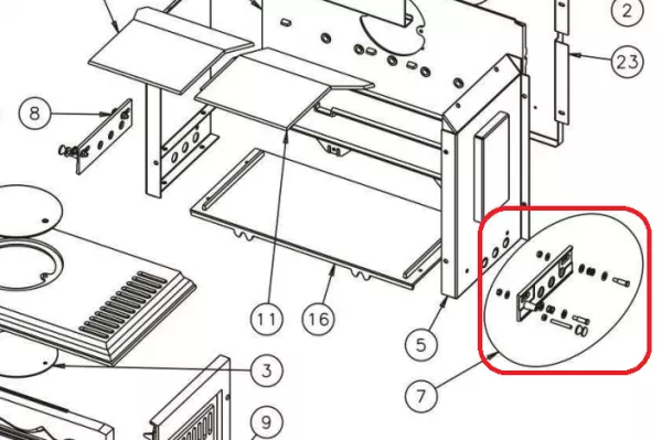 VOLET DROIT 3144 ASSEMBLE - GODIN R�f. 18705314498