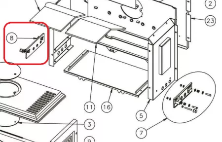 VOLET GAUCHE 3144 ASSEMBLE - GODIN R&eacute;f. 18704314498