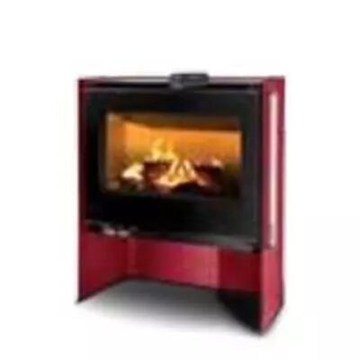 Vue �clat�e - Po�le � bois GABRIEL ROUGE Ref. 112117